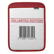 I'm Limited Edition Barcode iPad Sleeve