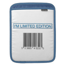 I'm Limited Edition Barcode iPad Sleeve