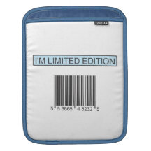 I'm Limited Edition Barcode iPad Sleeve