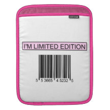 I'm Limited Edition Barcode iPad Sleeve