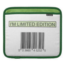 I'm Limited Edition Barcode iPad Sleeve