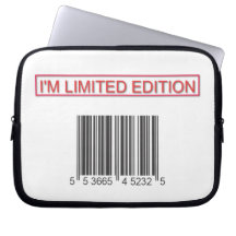 I'm Limited Edition Barcode Laptop Sleeves