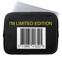 I'm Limited Edition Barcode Laptop Sleeves