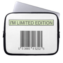 I'm Limited Edition Barcode Laptop Sleeves