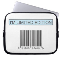 I'm Limited Edition Barcode Laptop Sleeves
