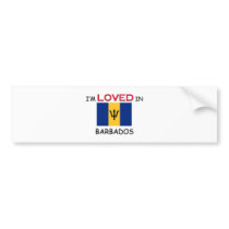 I'm Loved In BARBADOS bumper stickers by flagshirt I'm Loved In BARBADOS bumper stickers