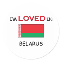 I'm Loved In BELARUS stickers by flagshirt I'm Loved In BELARUS stickers
