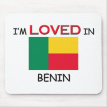 I'm Loved In BENIN mousepads by flagshirt I'm Loved In BENIN mousepads