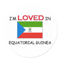 I'm Loved In EQUATORIAL GUINEA stickers by flagshirt I'm Loved In EQUATORIAL GUINEA stickers