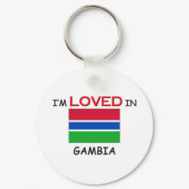 I'm Loved In GAMBIA keychains by flagshirt I'm Loved In GAMBIA keychains