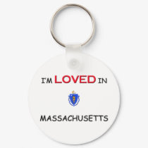 I'm Loved In MASSACHUSETTS keychains