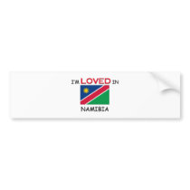 I'm Loved In NAMIBIA bumper stickers by flagshirt I'm Loved In NAMIBIA bumper stickers