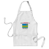 I'm Loved In RWANDA aprons by flagshirt I'm Loved In RWANDA aprons