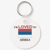 I'm Loved In SERBIA keychains by flagshirt I'm Loved In SERBIA keychains