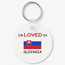 I'm Loved In SLOVAKIA keychains by flagshirt I'm Loved In SLOVAKIA keychains