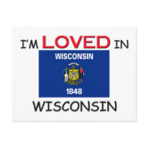 I'm Loved In WISCONSIN postcards