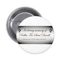 im memory of dallas tre stout duvall pinback button