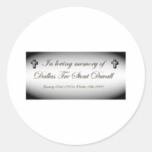 im memory of dallas tre stout duvall stickers