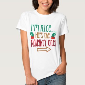 Im Nice Hes Naughty Elf Hat Tshirts