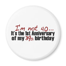 I'M Not 40 Refrigerator Magnet