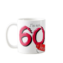 I'm Not 60 I'm 59.99 Bubble Text Mug
