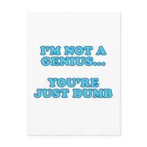 I'm Not a Genius postcards