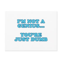 I'm Not a Genius postcards