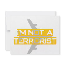 I'm not a terrorist invitations