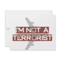 I'm not a terrorist invitations