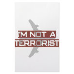 I'm not a terrorist personalized stationery