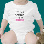 I'm Not Chubby It's All Muscle (Pink) t-shirts