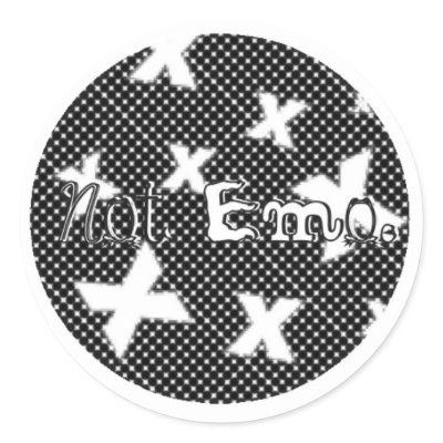 I'm Not Emo Sticker by UnrulyBeauty