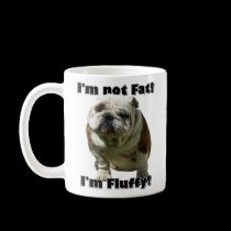 I'm not fat Bulldog mug mugs