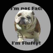 I'm not fat Bulldog stickers stickers