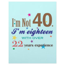I'm Not Forty - Funny Birthday Gift Letterhead Template