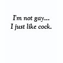 I'm not gay...I just like cock. shirt