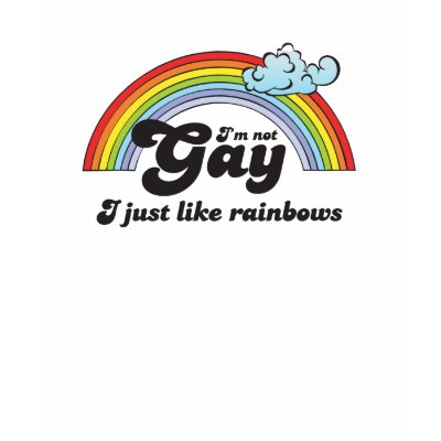 I'm not gay i just like rainbows t-shirt