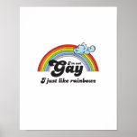 I'm not gay I just like Rainbows T-shirt Poster