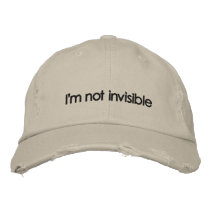 I'm not invisible embroidered hats