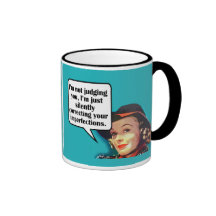 I'm Not Judging You... Retro Woman Coffee Mug