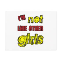 I'm Not Like Other Girls postcards