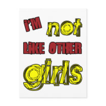 I'm Not Like Other Girls postcards