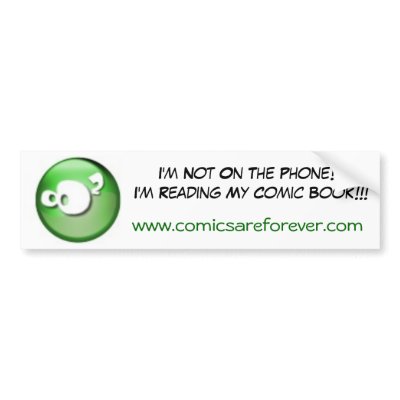 I'm Not On The Phone!!! I'm Reading... Bumper Stickers by alchemus