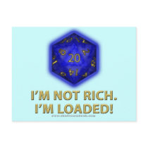 I'm Not Rich.  I'm Loaded!  (Blue) postcards
