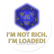 I'm Not Rich. I'm Loaded! (Blue) stickers by thefrozenduck I'm Not Rich. I'm Loaded! (Blue) stickers