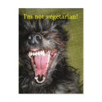 I'm not vegetarian! postcards