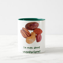 I'm nuts about vegetarians! coffee mug
