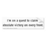 I'm on a quest... bumper sticker