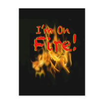 I'm on Fire Notecard Post Cards