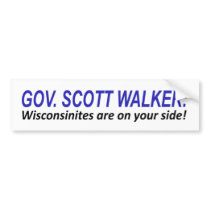 I'm on Scott Walker's Side Bumper Stickers
